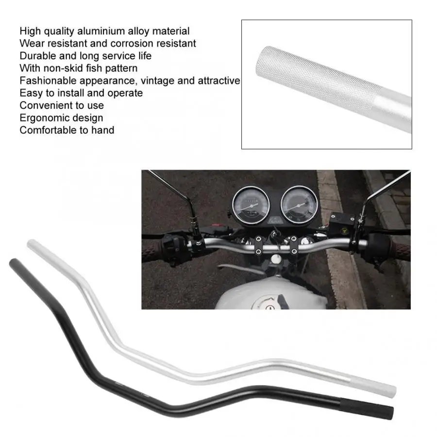 Мотоциклетный руль из алюминиевого сплава винтажный Универсальный мотоциклетный Руль Ручка Бар аксессуары запасная часть motocicleta