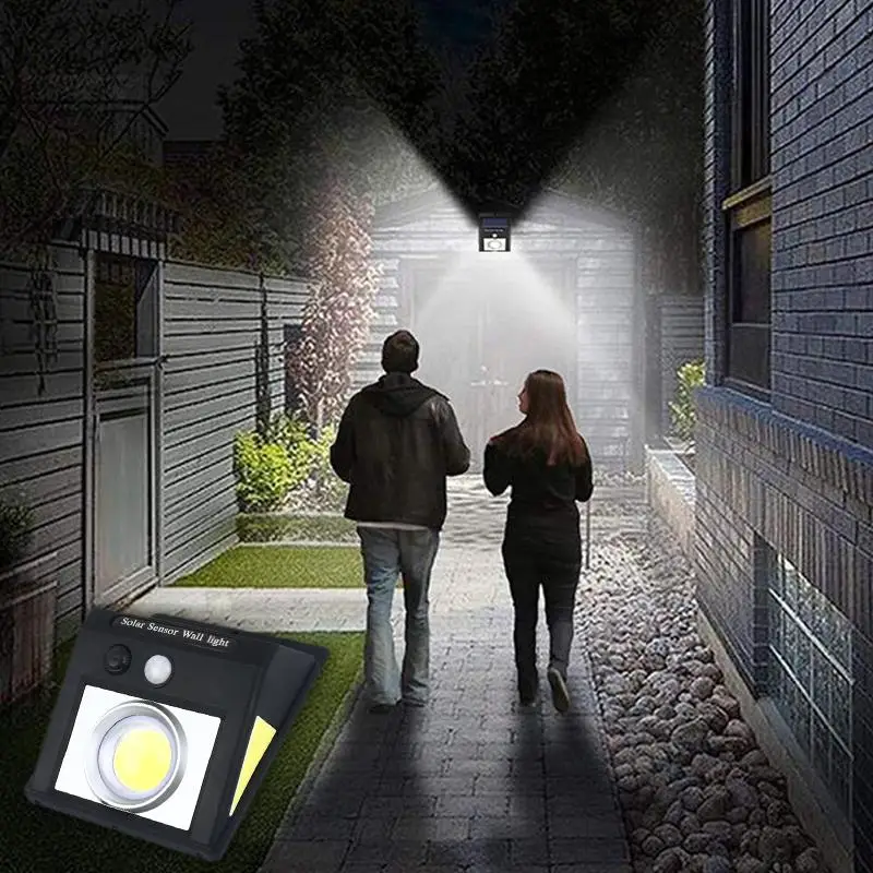Eco-Friendly Street Lamp COB 60LED Fence Light Home Outdoor Wall Walkway Lights Solar Motion Sensor | Лампы и освещение