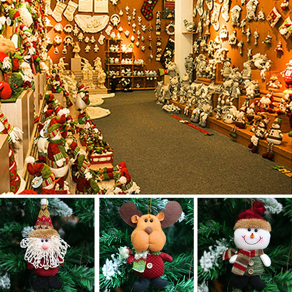 

Christmas Decor Menaingful Santa Claus Snow Man Reindeer Dolls Christmas Tree Ornaments Decoration New Cute Home Display Items