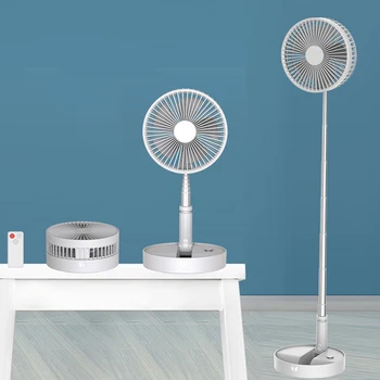 

Electric Fans Portable Usb Charging Telescopic Fold Fans Low Noise Desktop Home Work Fan with Remote Control
