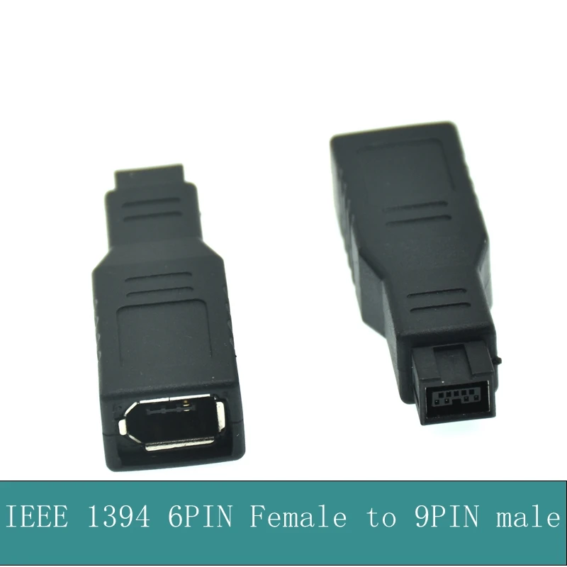 IEEE 1394 IE1394 6PIN Female to 9PIN 1394b firewire 400 to 800 male cable adapter