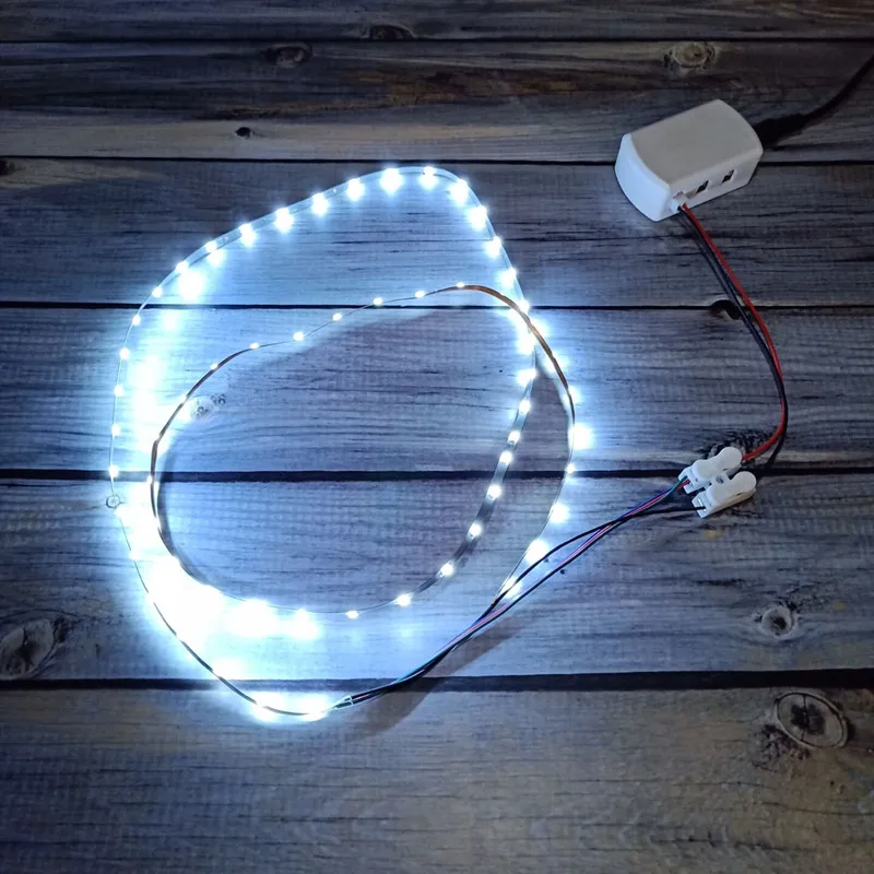 white light Миниатюрная модель песок настольная Светодиодная лампа ремень песок стол сцена освещения модификации Материал длиной около 1 м - Цвет: white light