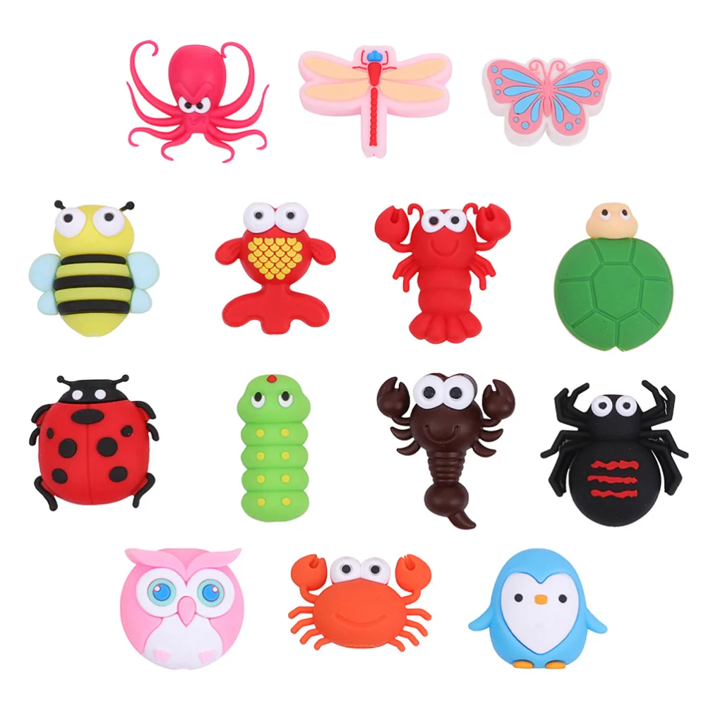 

14Pcs Cable Covers Poratble Creative Insects Shape Adorable Data Line Case Charger Saver Cable Protectors for Home