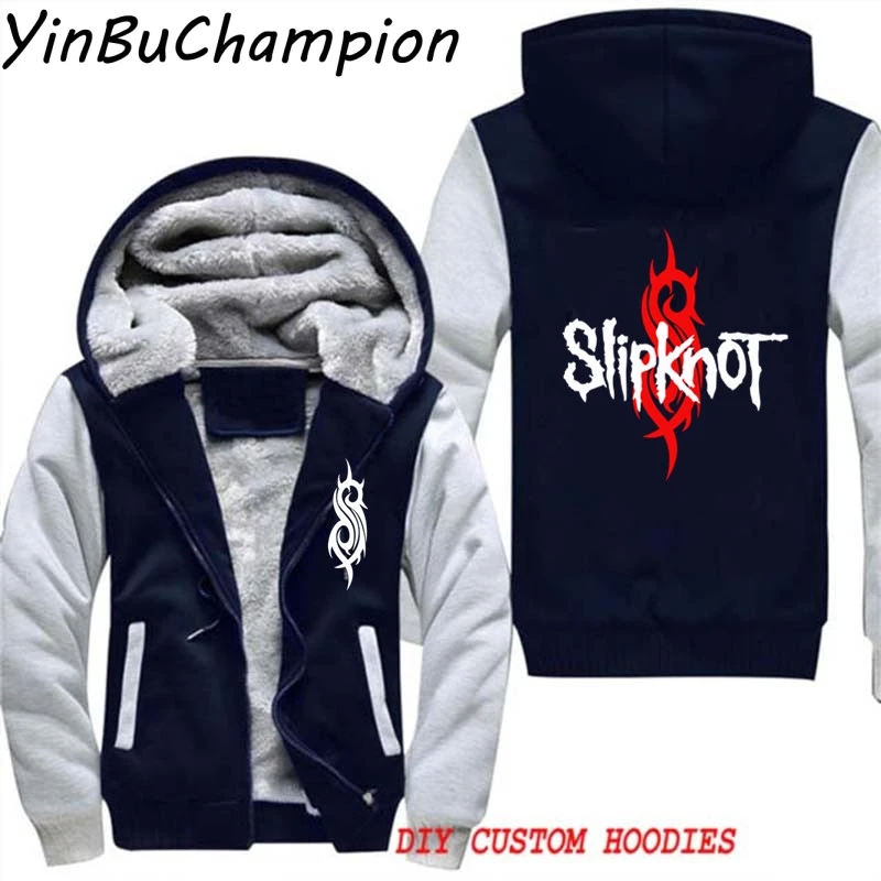 6 Дропшиппинг Slipknot мужская зимняя куртка на молнии с принтом плотные флисовые толстовки с принтом толстовка с капюшоном хип-хоп размера плюс 5XL - Цвет: 6