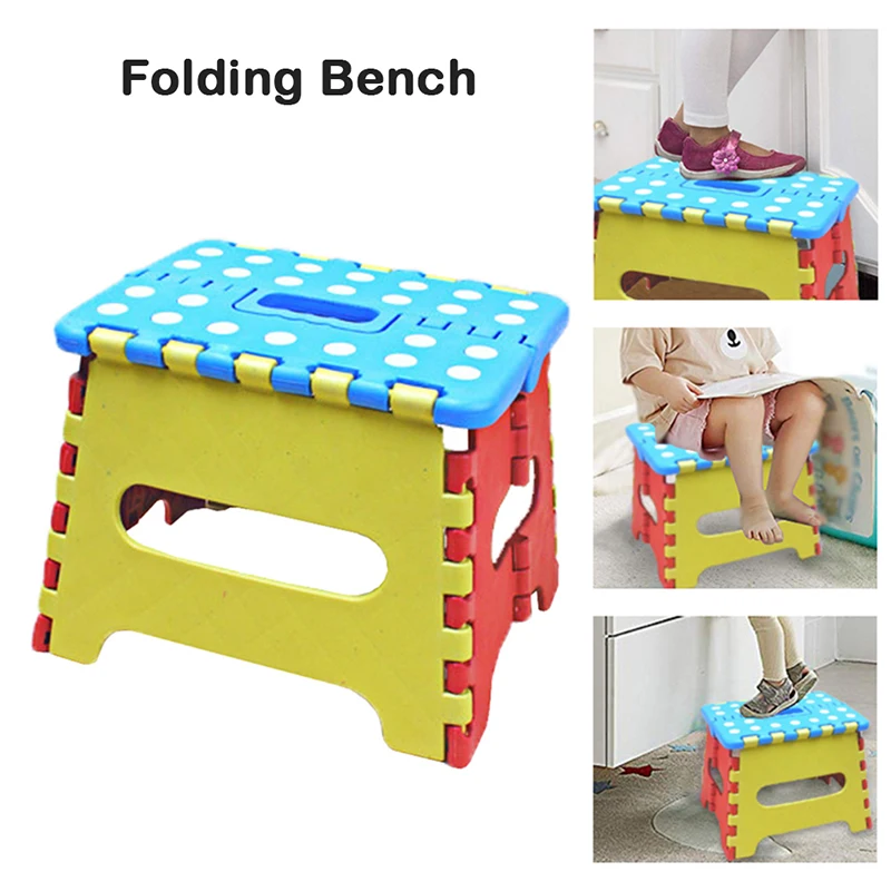 

Newly Design Online Portable Thick Plastic Folding Stool Outdoor Activity Tool Home Traveling Safe Necessity For Children 2019