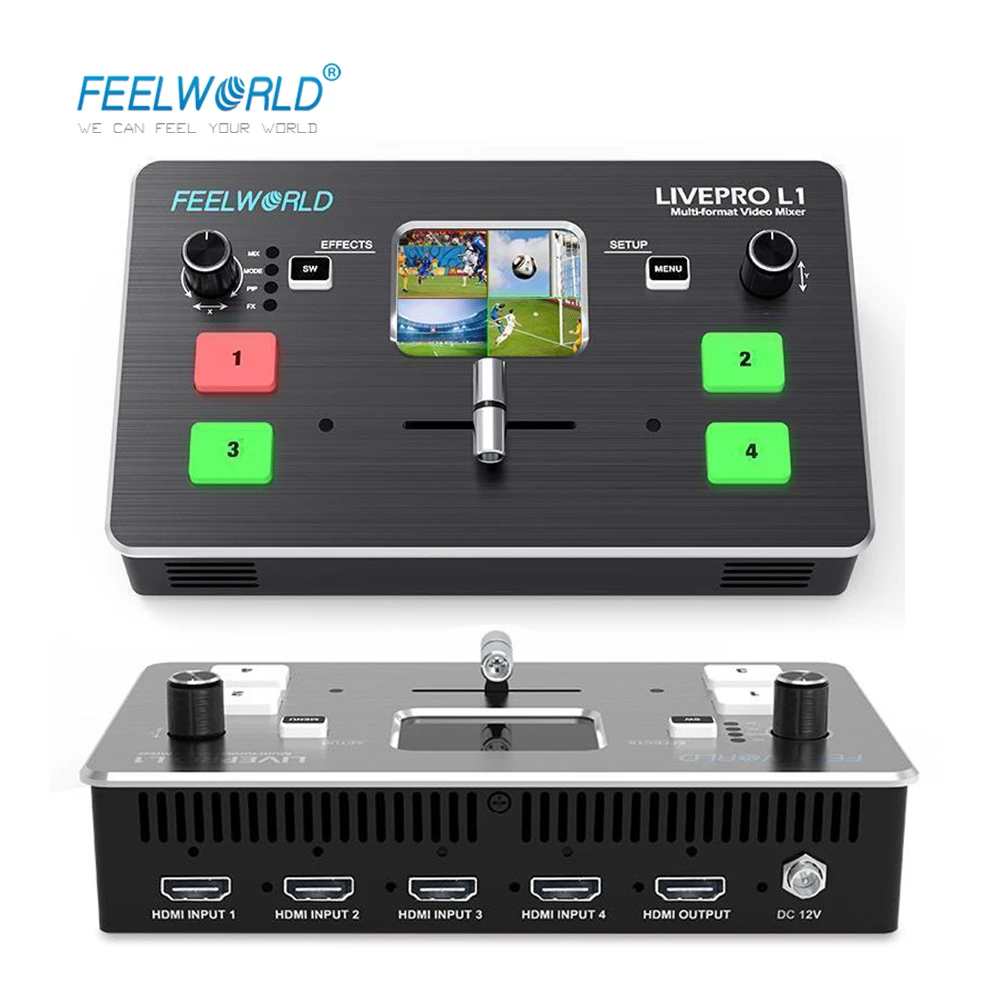 Feelworld Live Streaming Switcher Livepro L1 V1 Video Mixer Hdmi Multi