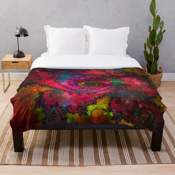 

Psychedelic Universe Blanket Wool Flannel Plush Blanket Bedspread For office Sherpa Blanket Couch Quilt Cover Travel