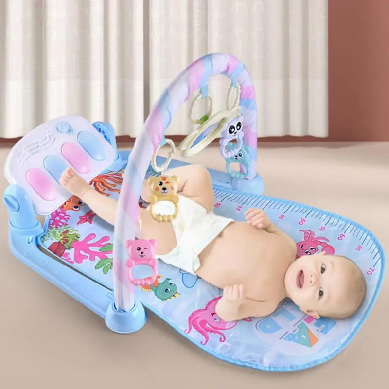 0-3 м детская клавиатура для фортепиано, для тренажерного зала, для рук и глаз, для тренировки рук, для фитнеса, рама для ползания, освещение, игровой ковер