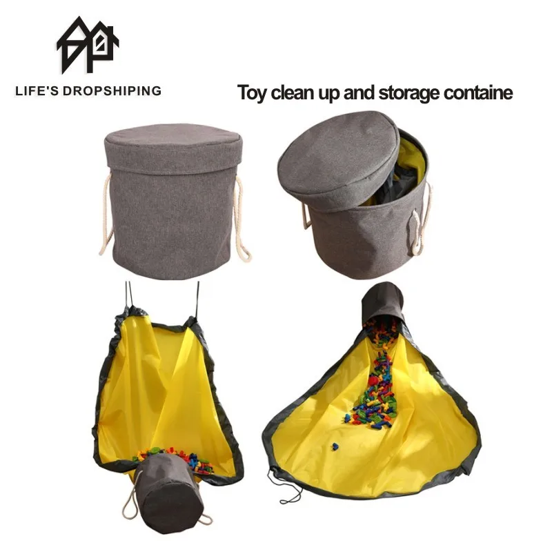 Clean Storage Basket Storage Bag Play Mat Kids Play Mat Clean Toy Storage Basket Storage