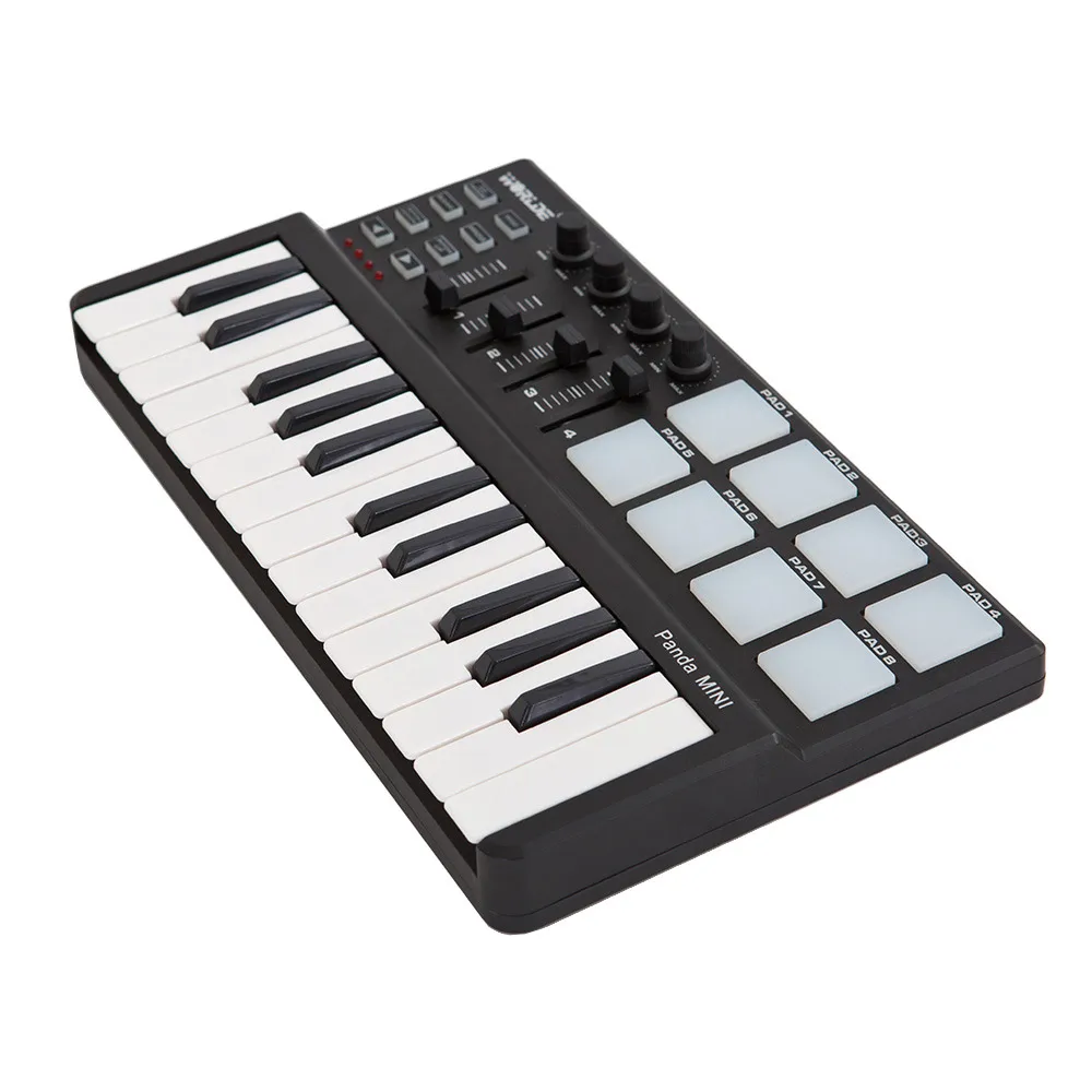 Worlde Panda mini teclado portátil de 25 teclas, teclado MIDI USB, Piano y almohadilla de tambor, controlador MIDI, instrumentos musicales profesionales|Órgano electrónico| AliExpress