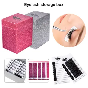 

10 Layers Eyelash Storage Box Makeup Display Container Eyelashes Glue Pallet Holder Grafting Eyelash Transparent Box Makeup Tool