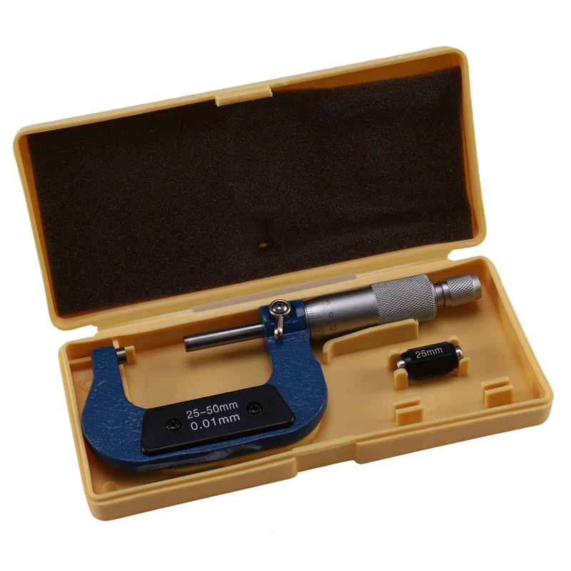 

25-50mm/ 0.01mm Metric External Outside Micrometer Caliper Precision Gauge Measuring Tools Micrometer