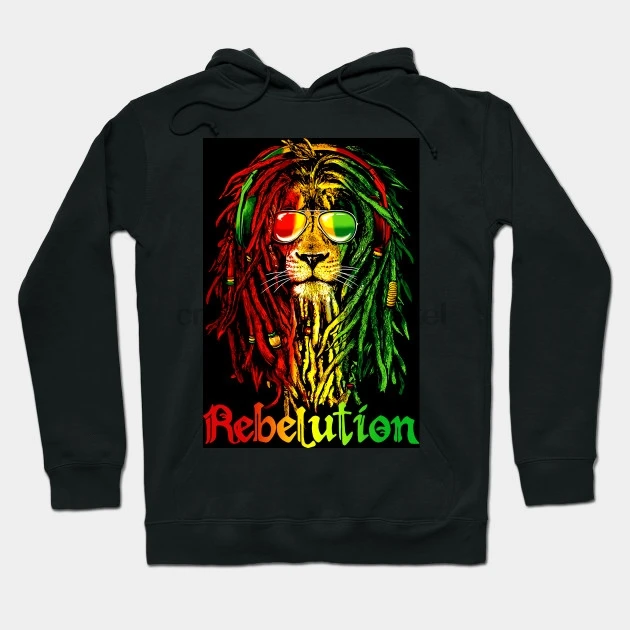 Мужская толстовка с капюшоном Rebelution Lion by rastaking женская уличная одежда