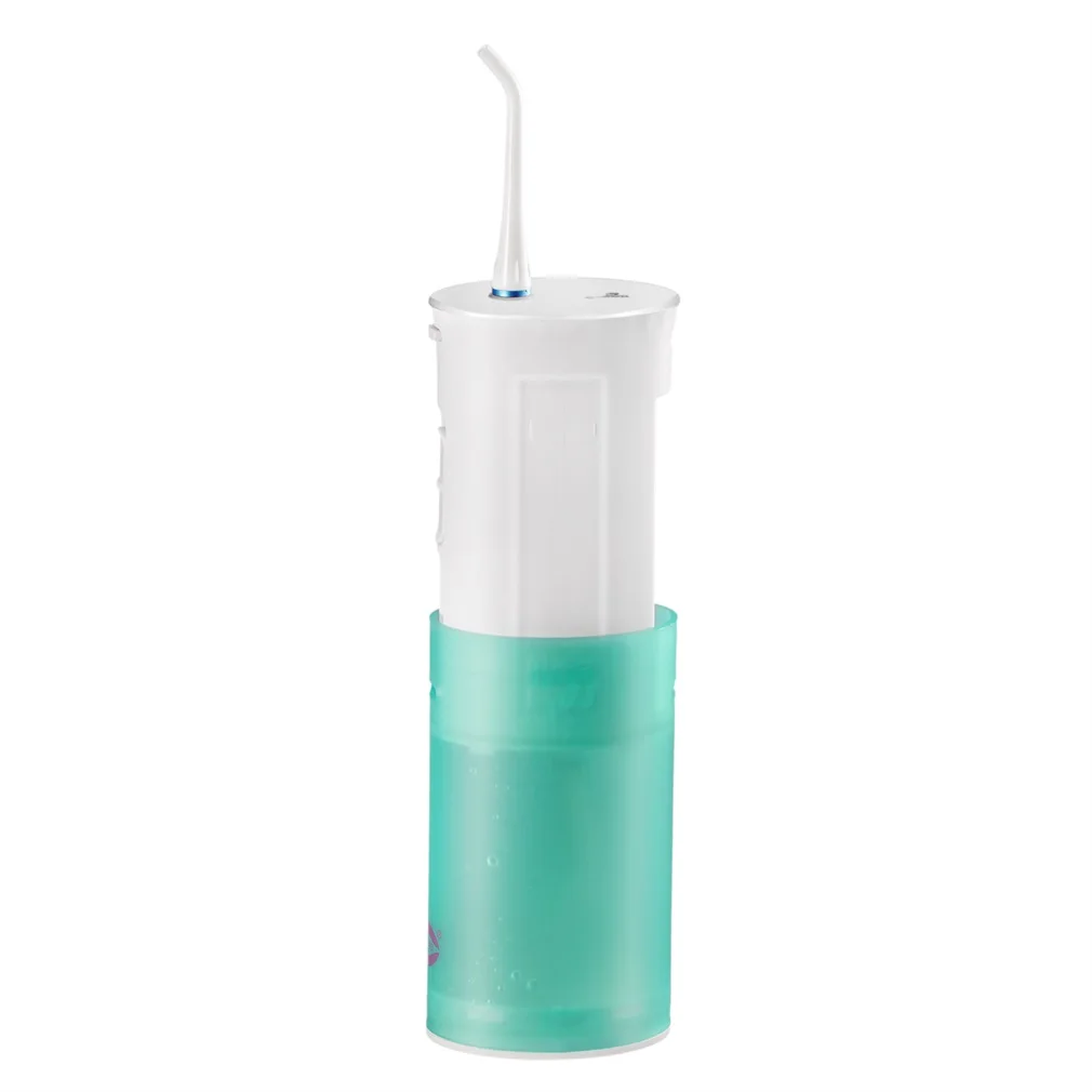 Portable Comfortable Dental Water Flosser Battery Operated with Collapsible Design Oral Electric Irrigator for Travel