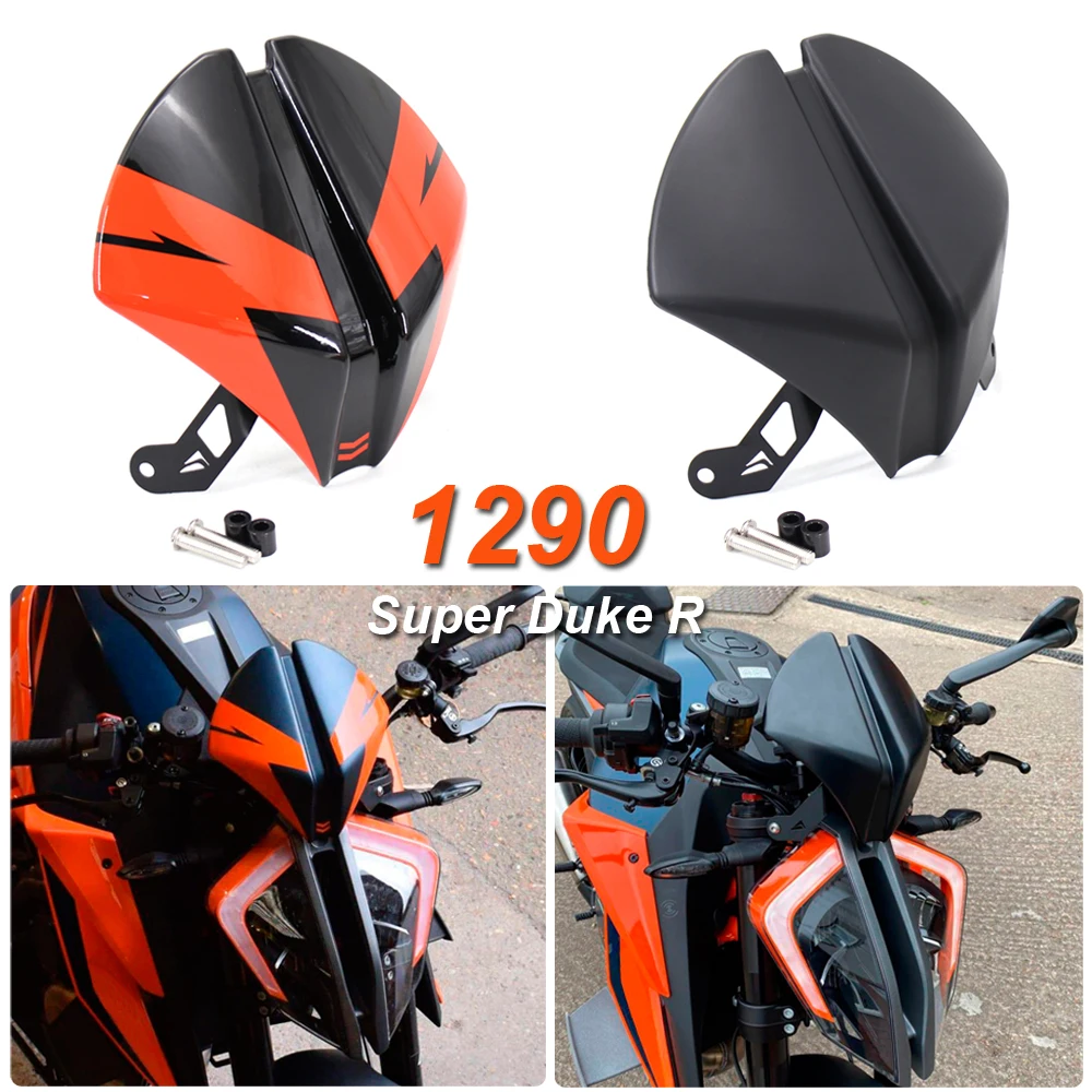 

For 1290 Super Duke R Motorcycle Front Windshield Windscreen Airflow Wind Deflector Fly Screen 2020 2021