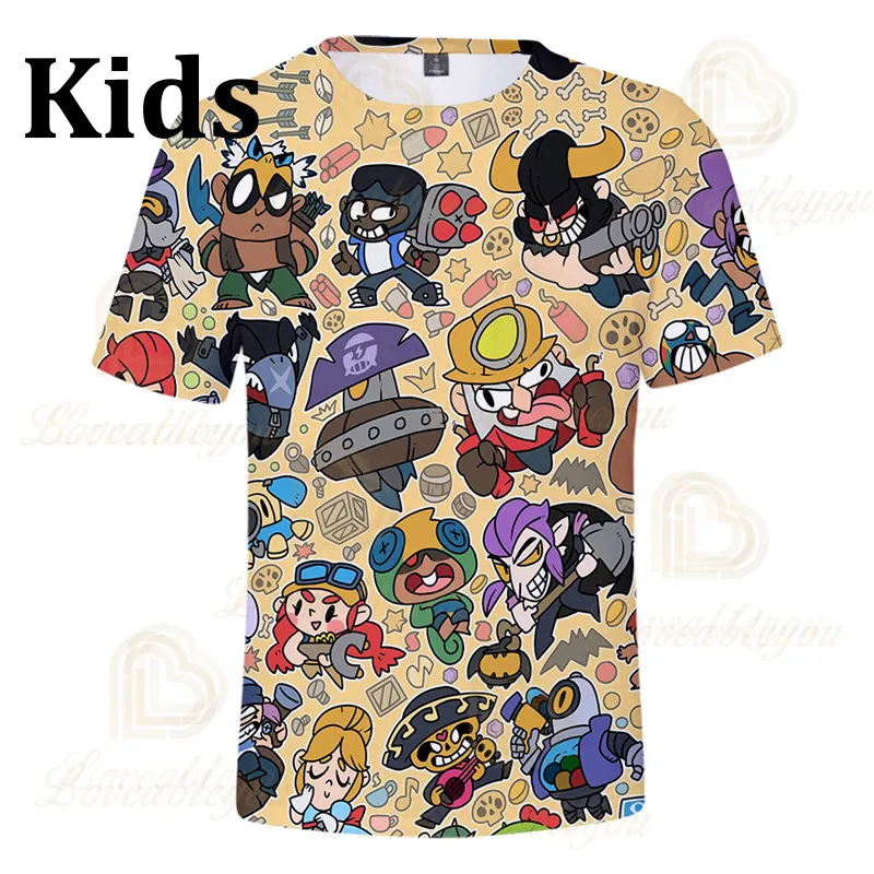 

NITA Shooting Game PRIMO 3 To 14 Years Kids Leon T-shirt 3D Printed Tshirt Boys Girls Harajuku Cartoon T-shirt Tops Teen Clothes