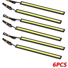 

12V Strip Lights 6 Pcs White Bar Caravan Interior Ultra-Thin Waterproof