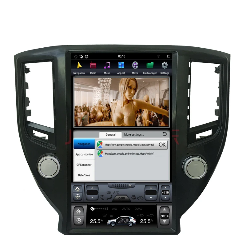 NAVITOPIA 13,6 дюймов 4G+ 64GB Tesla стиль вертикальный экран Android 8,1 Автомобильная dvd-навигационная система для Toyota Crown