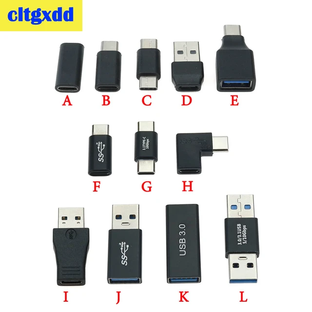 USB A Plug to USB C Jack Microadapter