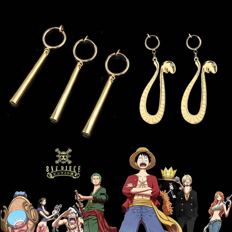 ワンピースイヤリング アニメデザイン ハリーコック スネーク 男性と女性のためのファッショナブルなジュエリー 3個 Aliexpress Jewelry Accessories