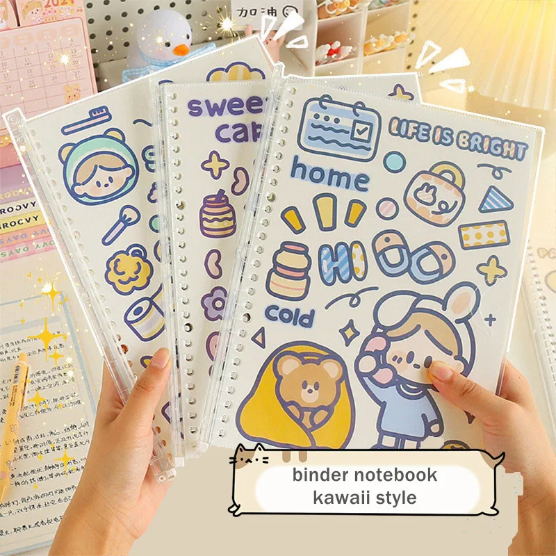 76Sheets Kawaii Japanese and Korean cute cartoon notebook School  suppliesStudent Diary Office Simple Journal - AliExpress