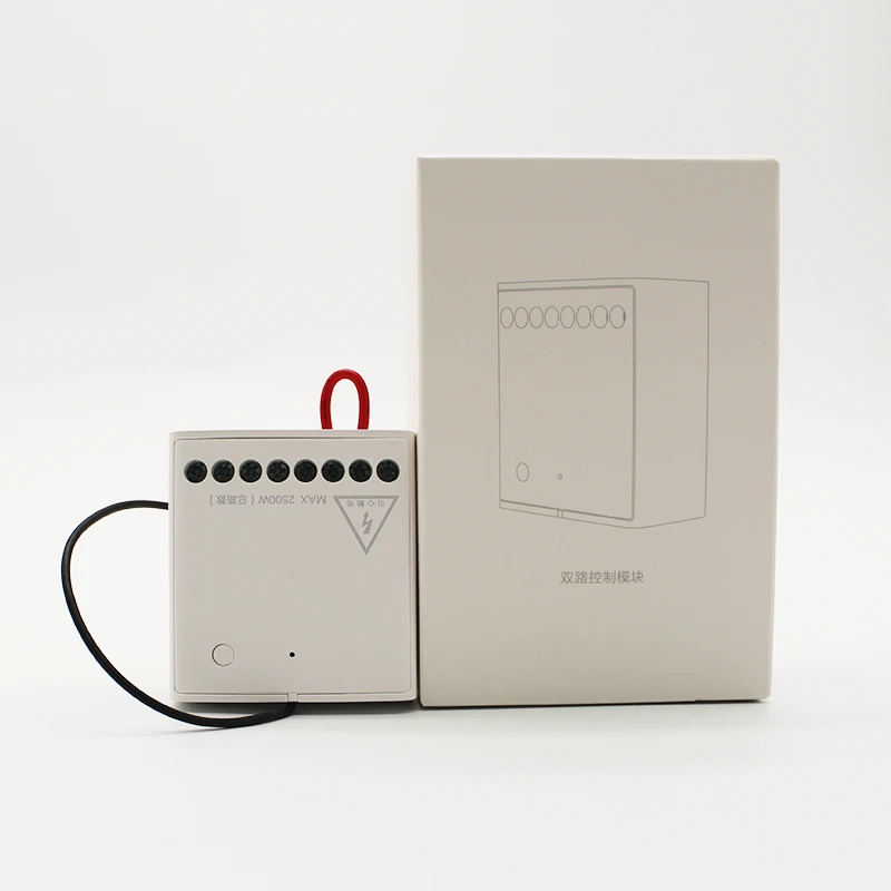 Original Xiaomi Mijia Aqara Wireless Relay Controller Two-way control module 2 channels Work For Mijia APP and Home kit 5