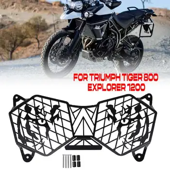 

33 *16cm Stainless steel alloy Front Headlight Grille Guard Cover Protector durable For Triumph Tiger 800 Explorer 1200