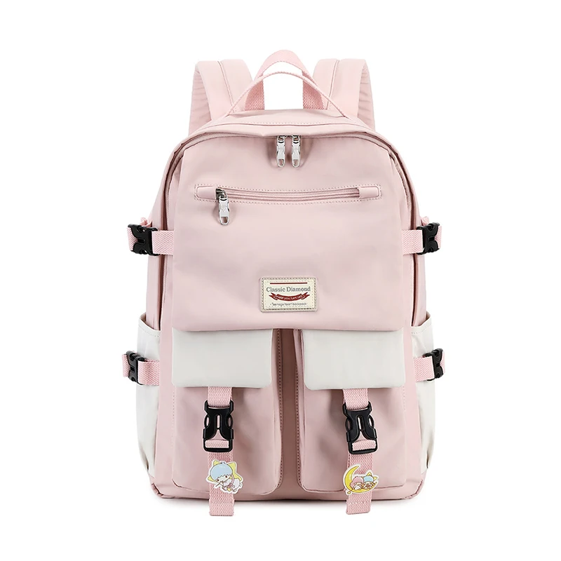 

Nylon Schoolbags For Teenage Girls Women Backpack Middle School Bookbag College Student Laptop Bag Mochila