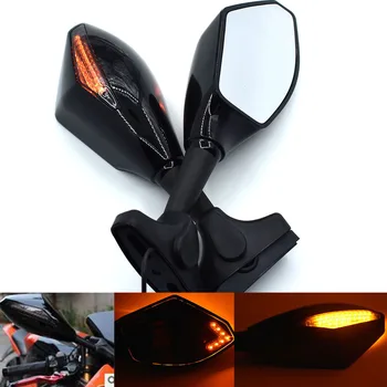 

Universal Motorcycle integrated LED Turn Signals Rearview Mirror for suzuki GSXR600 GSXR750 GSXR1000 TL1000S GSR600 GSR750