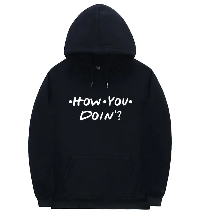 Black MS310 Модные мужские и женские толстовки HOW YOU DOIN, толстовка с принтом homme Friends, худи, черный, розовый, оранжевый, белый, уличная одежда, пуловер - Цвет: Black MS310