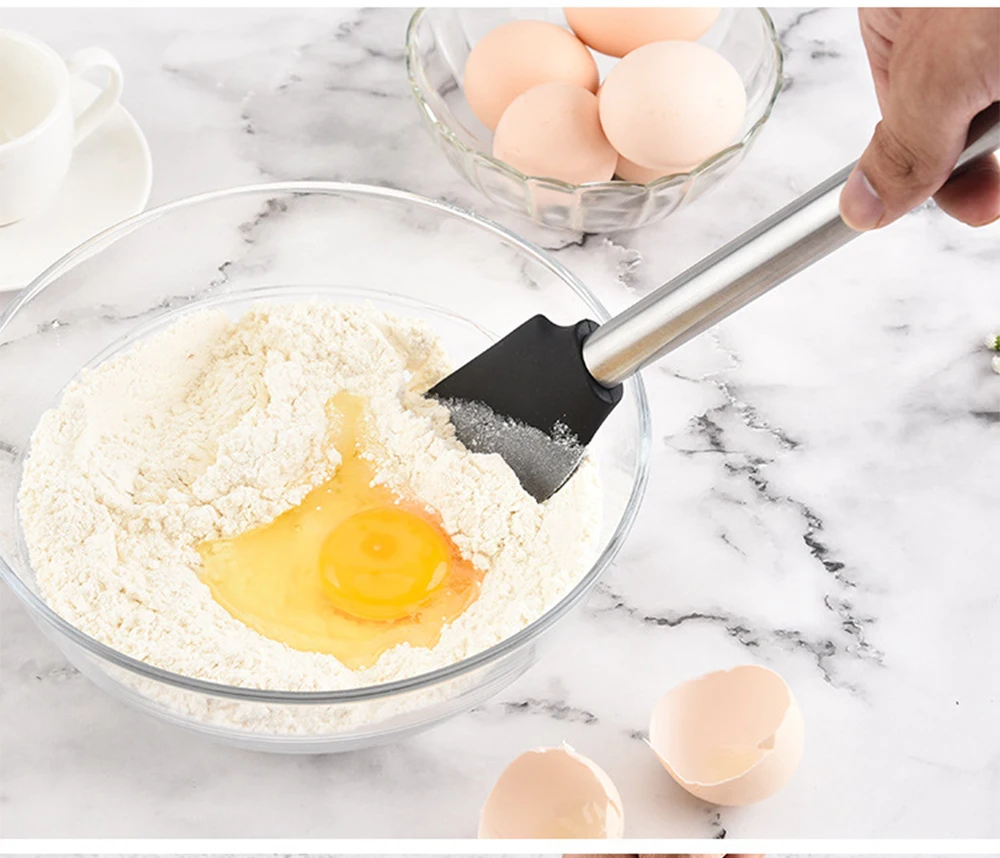 Stainless Steel Silicone Cooking Tools Spoon Soup Ladle-Egg Spatula Turner Food Grade Silicone Kitchen Tools Cooking Utensil Set