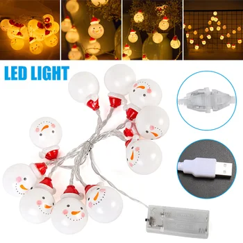 

1.5M 10 LEDs Santa Claus String Lights Snowman Christmas Tree Decoration Lights Flashing Lights P666