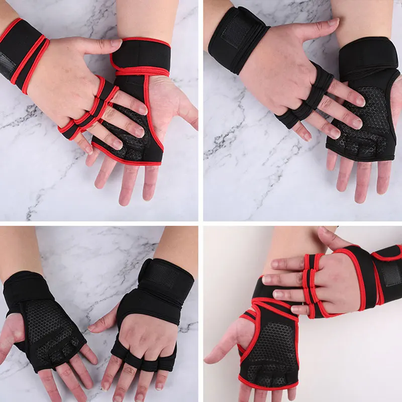 Weight Lifting Gloves Training Gym Grips Fitness Glove Men Crossfit Bodybuilding