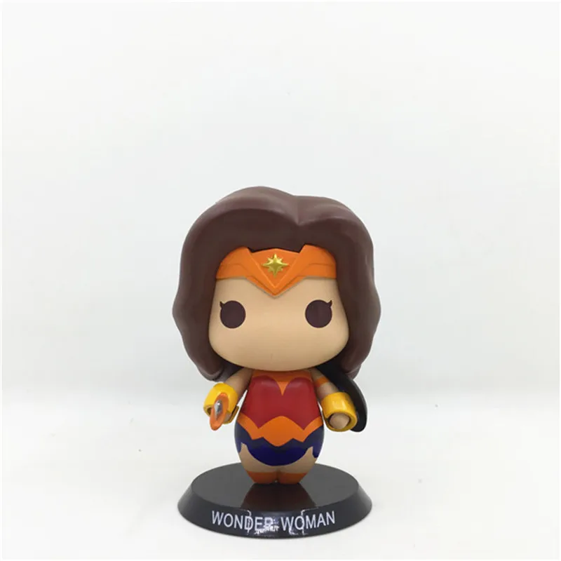 

Comics Super Hero Wonder Woman Q Version PVC Action Figure Collectible Model Toy Doll