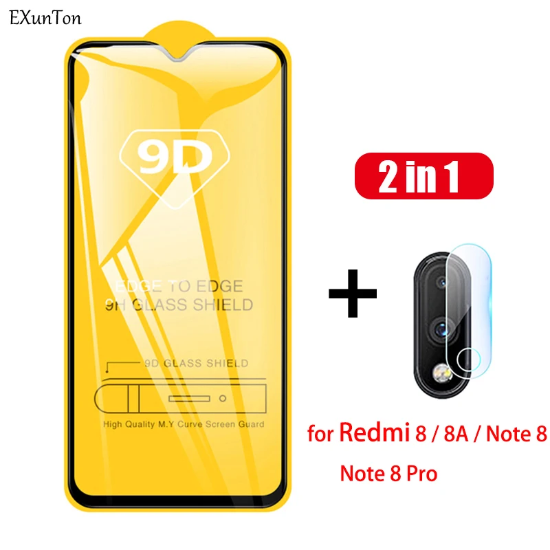 9D закаленное стекло для Xiaomi Redmi Note 9 Pro Max 9S 8 8T защита экрана 8A Note8 Black Edge 9H