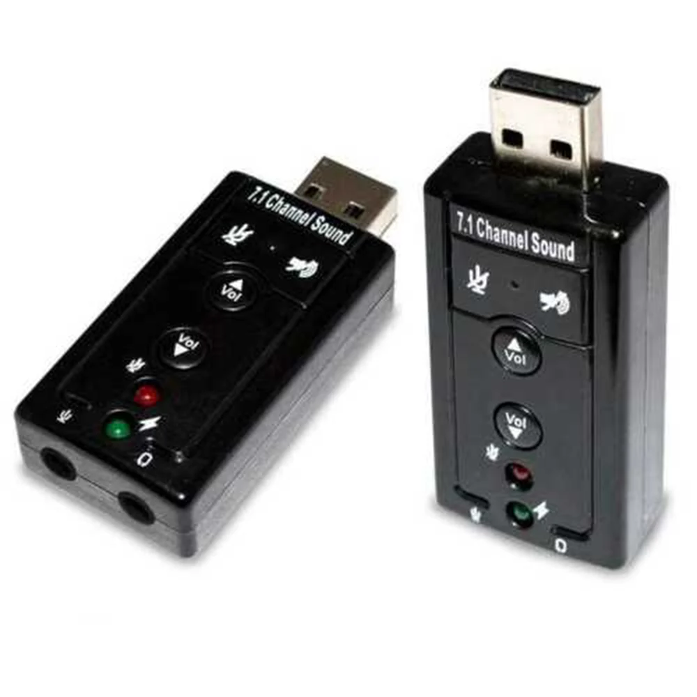 USB звуковая карта 7 1 внешних каналов 3D звуковой ПК адаптер для ноутбука|Адаптеры