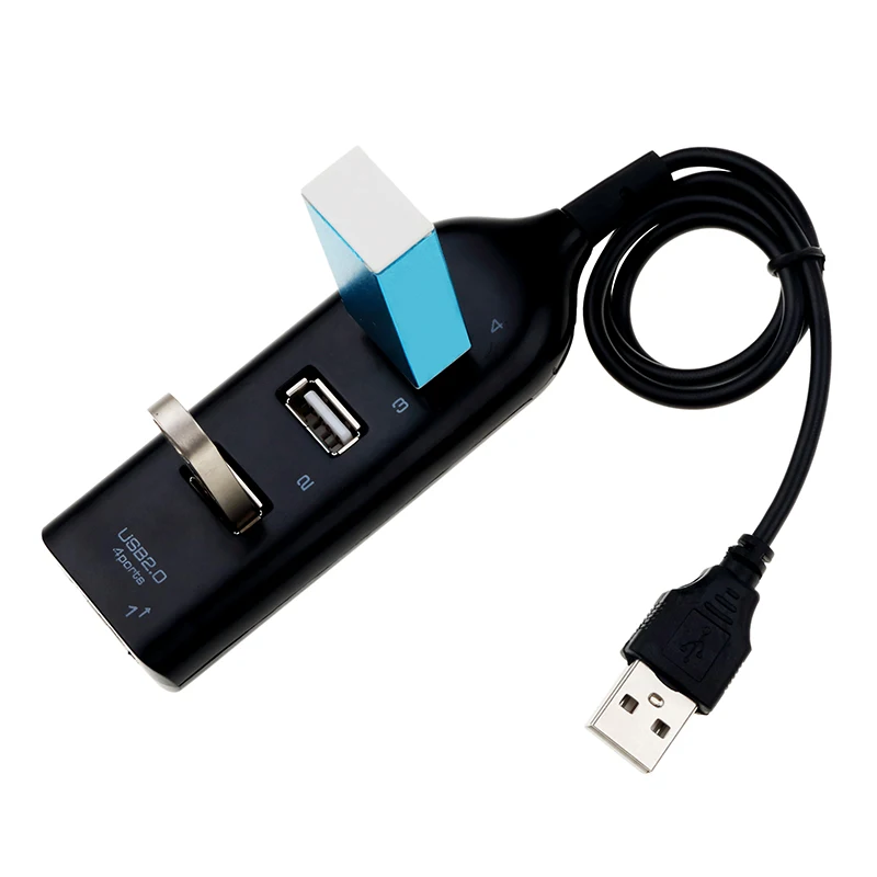 USB HUB 4-Port USB Splitter Multi Hub Expansion Panel Adapter For PC Computer Desktop Laptop Accessories Black/White