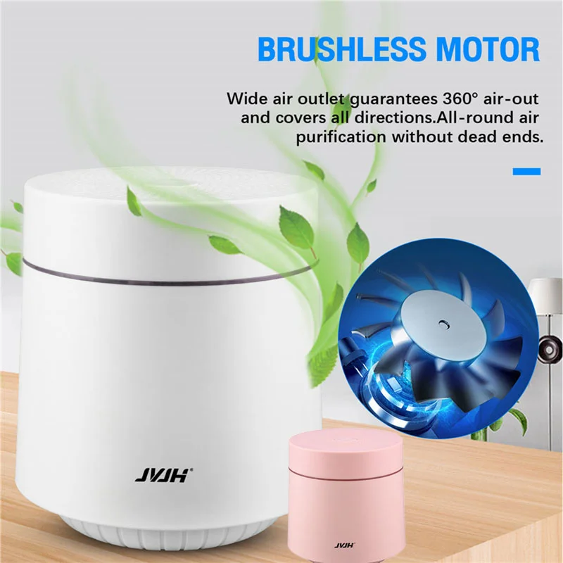 JVJH Portable Air Purifier Fresh Air Negative Ion Anion Smoke Dust remover Purify Cleaner