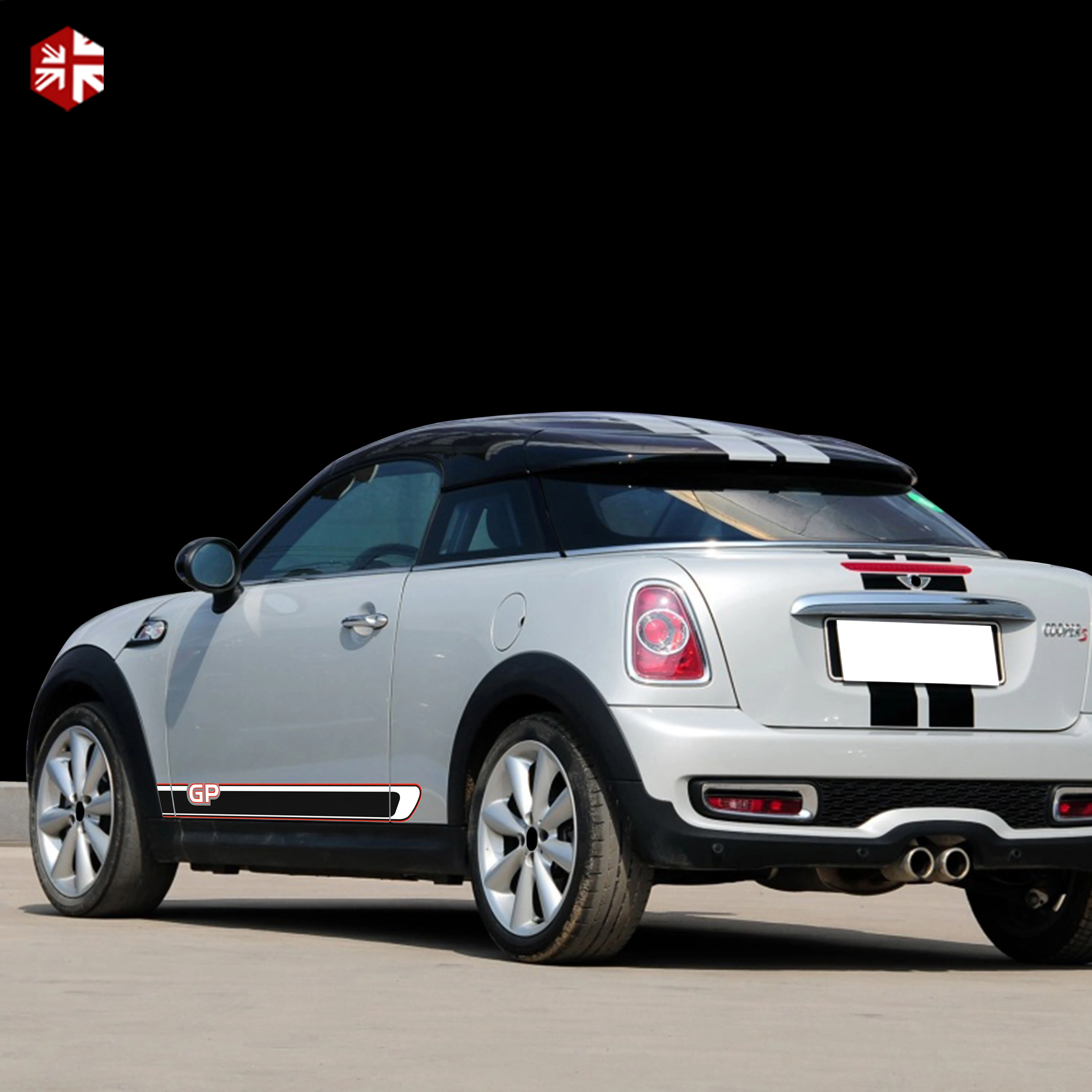 2 Pcs Side Stripes Stickers MINI GP Style Body Decal For MINI Cooper S R57 R58 R59  One JCW Accessories