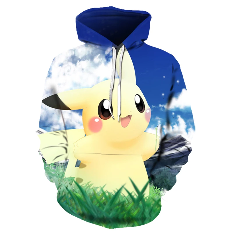 

2019 new 3d Pikachu Hoodie Men Women Fashion Winter Spring Sportswear Hip Hop Tracksuit Hooded Sweatshirt