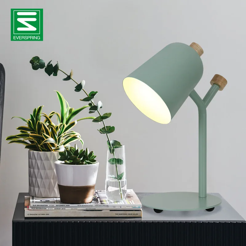 

European Style Bedroom Bedside Lamp Living Room Library Table Lamp Minimalist Modern Metal Iron Art Creative Decorative Macaron