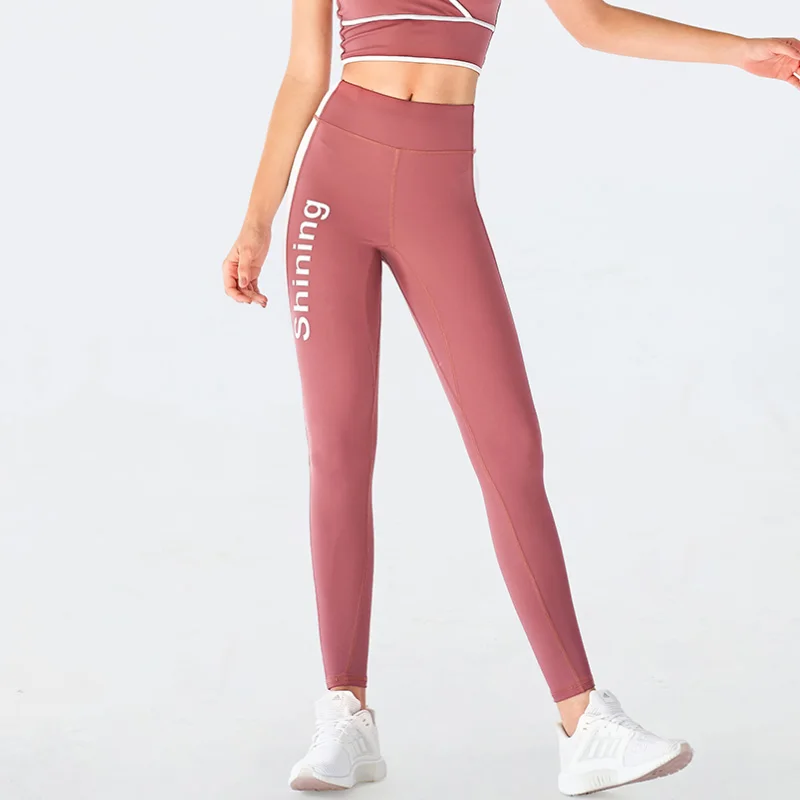 Yoga Pants Ladies Energy Seamless Sports Fitness Tights Fashion Contrast Color Yoga Pants Gym Workout High Waist Abdomen Hips