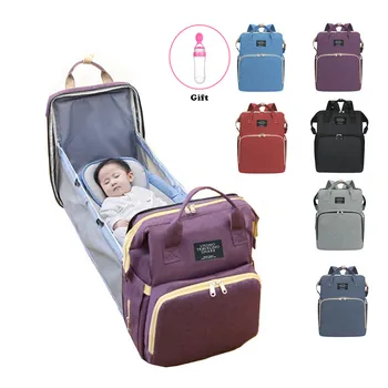 

Portable Diaper Bag Folding Baby Travel Large Capacity Backapack Bebe BedNappy Changing Table Pads For Mom Dad Kids