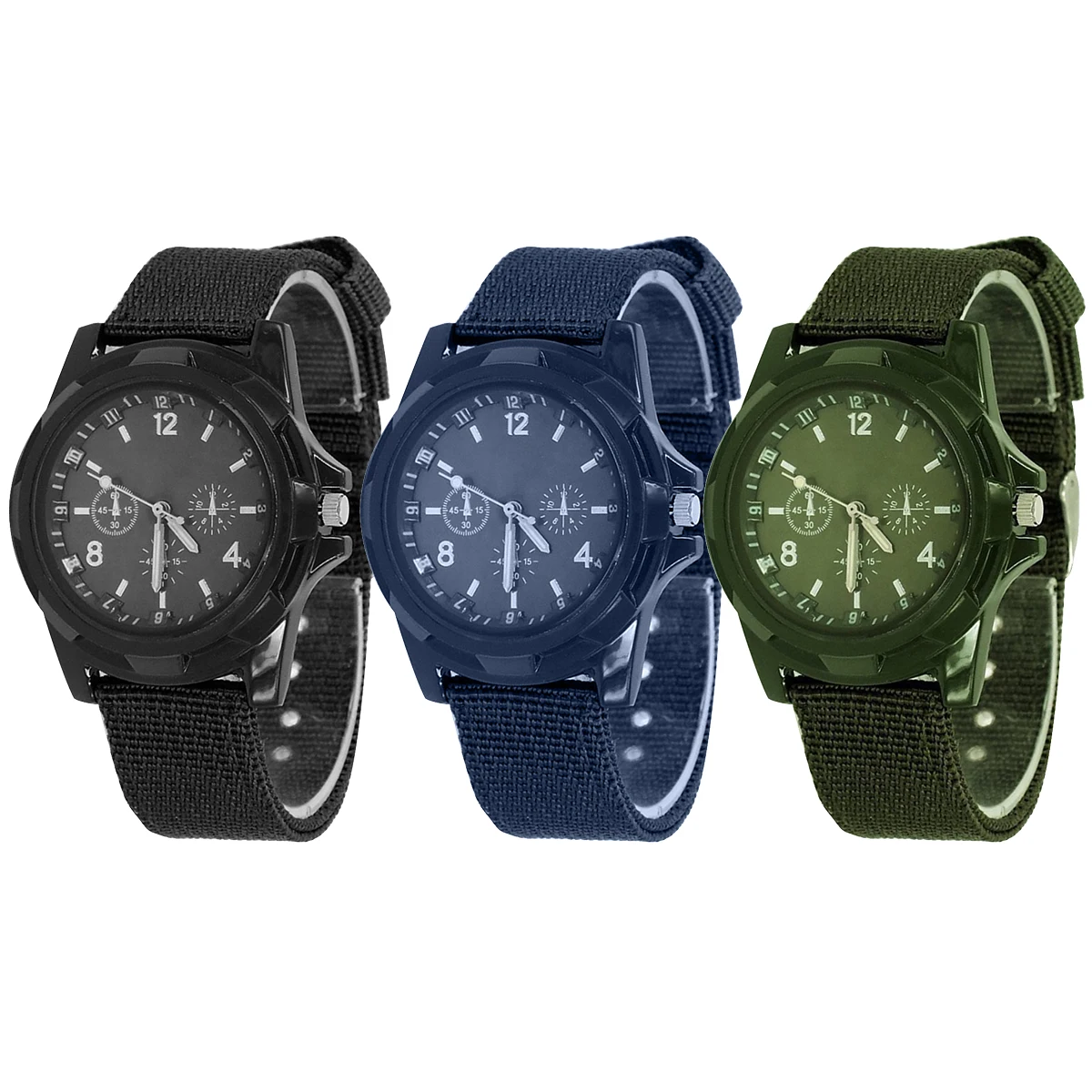 Fashion Waterproof Men Quartz Watch Army Soldier Military Canvas Strap Fabric Analog Wrist Watches Sports Wristwatches Clock