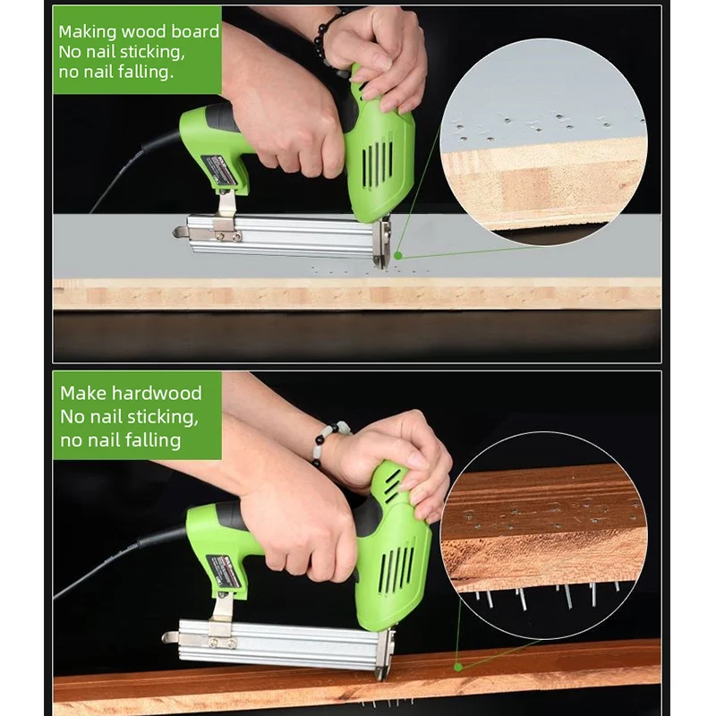 Electric Nail Gun Stapler Gun 220V Woodworking Tools Nailing Stapler Shooter furniture stapler Framing Tacker DIY Hand Tool 2