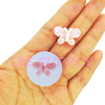 

DYL894U Insect Butterfly Silicone Mold Fondant Cake Decoration Candy Chocolate Resin Clay Art Earrings Necklace 21.8mm x 13.7mm
