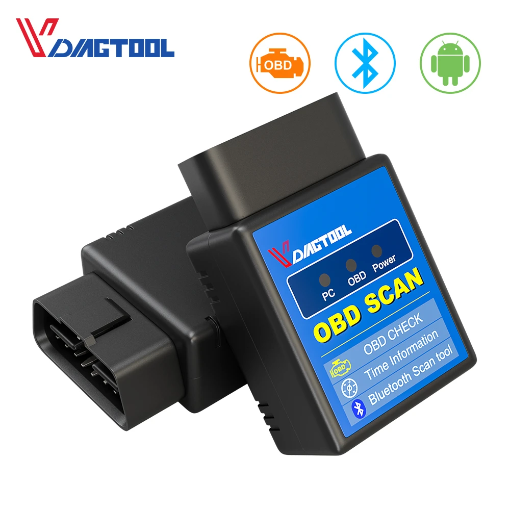 VDIAGTOOL ELM327 1 5 автоматический сканер инструмент ELM 327 версия Bluetooth OBD2 OBDII для Android Torque