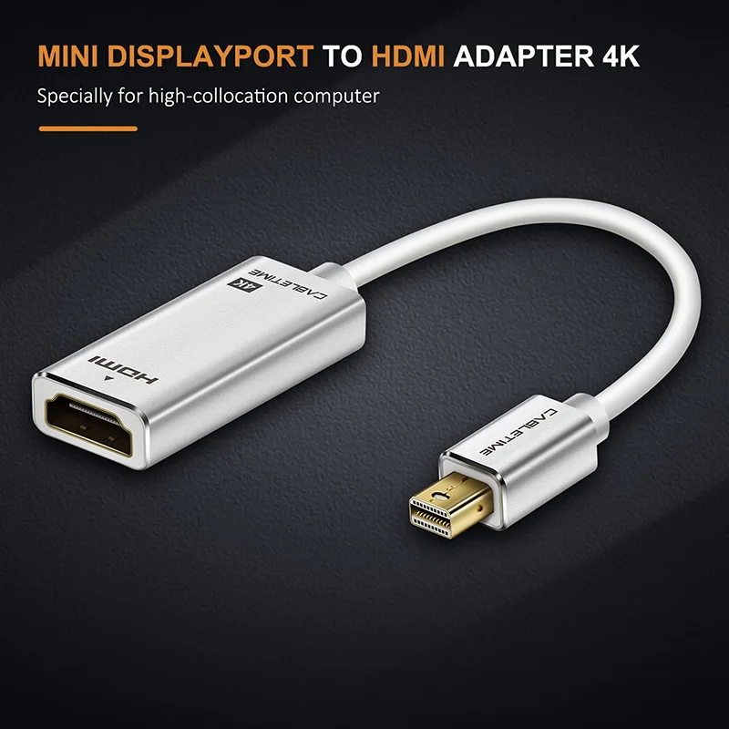 Кабель Mini Displayport для HDMI адаптер M/F 1080P серебристый Thunderbolt Mini DP конвертер для MacBook Pro Air проектор C090