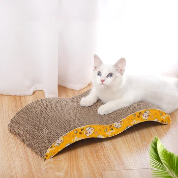 

Cat Scratch Board Cat Supplies M-type Corrugated Paper Cat Scratch Board Corrugated Thick and High-density Corrugated 4cm