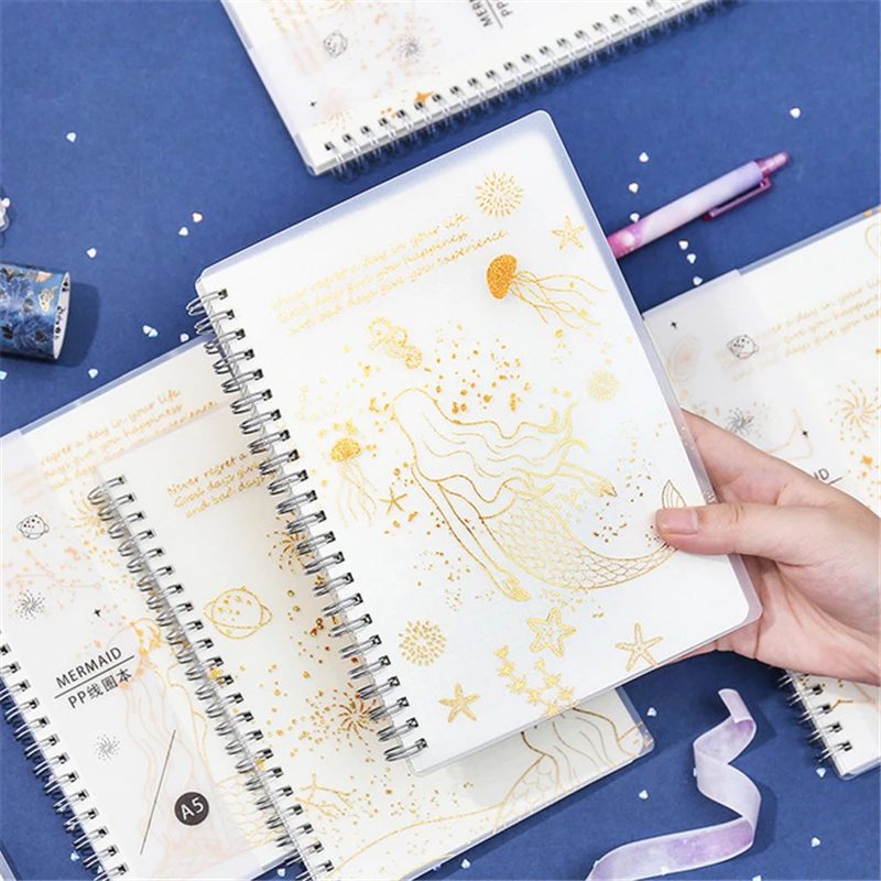 A5 B5 PP Kawaii звездное небо дневник на спирали блокнот пули планировщик журнал Bujo сетка Примечание колодки путешествия Примечание для школы ноутбук D50